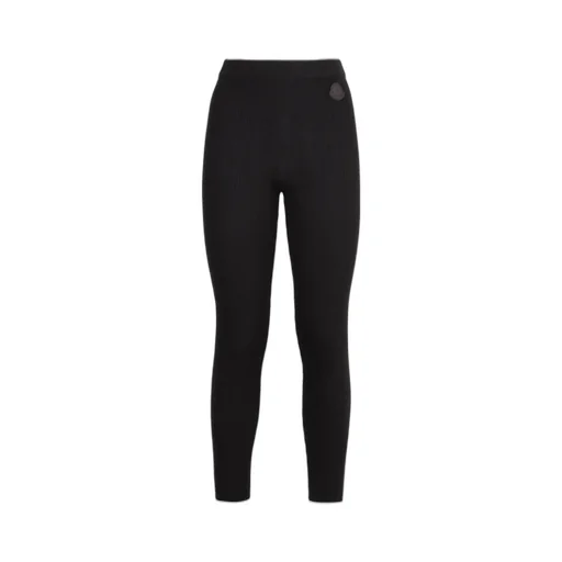Moncler Logo Patch Ribbed Leggings