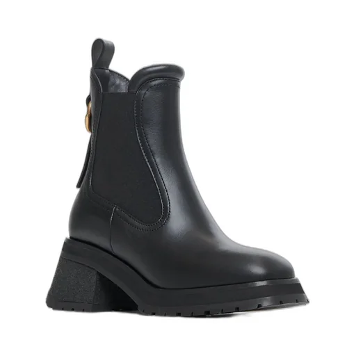 Moncler Gigi Square-Toe Chelsea Boots