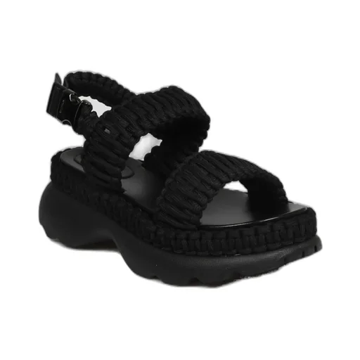 Moncler Woven Strapped Buckled Sandals