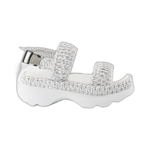 Moncler Woven Strapped Buckled Sandals