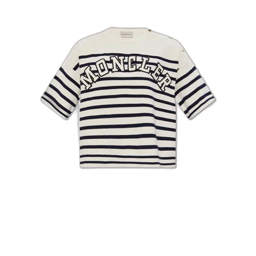 Moncler Striped Logo Knit T-Shirt