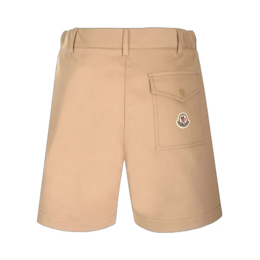 Moncler Logo Patch Pleated Shorts