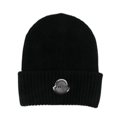 Moncler X Edward Enninful Logo Patch Knitted Beanie