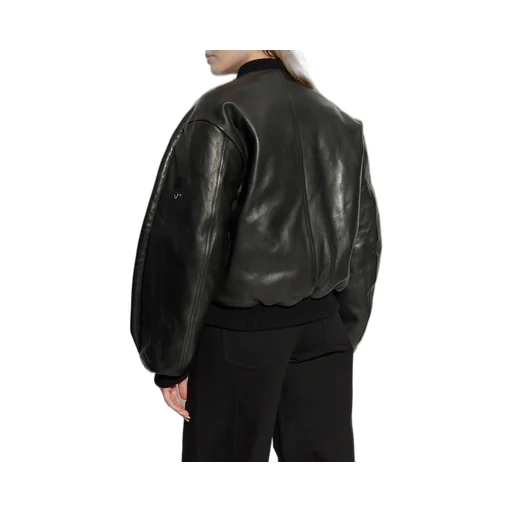 Moncler X Willow Smith Leather Bomber Jacket
