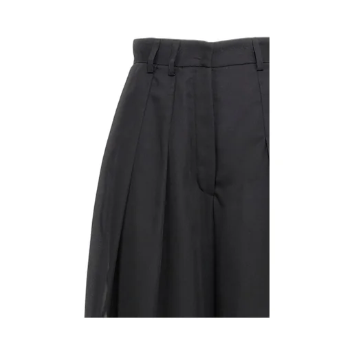Monot Georgette Pleated Wide-Leg Pants