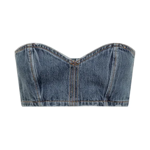 Monot Zip-Front Bustier Top