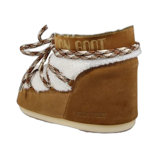 Moon Boot Logo Printed Shearling Lace-Up Boots
