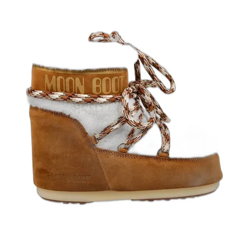 Moon Boot Logo Printed Shearling Lace-Up Boots