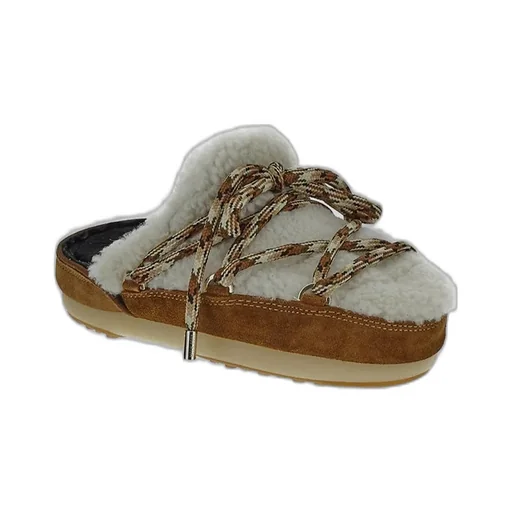 Moon Boot Round Toe Slip-On Slippers