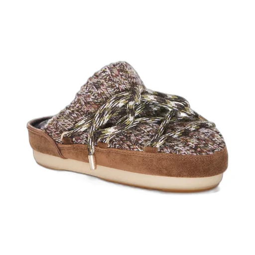 Moon Boot Round Toe Lace-Up Mules
