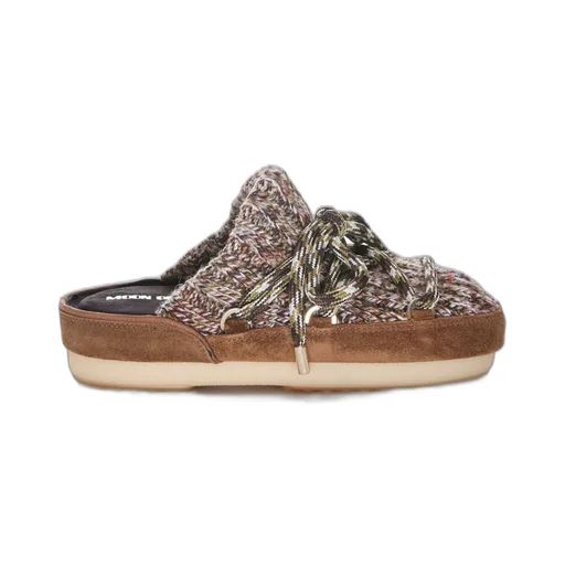 Moon Boot Round Toe Lace-Up Mules