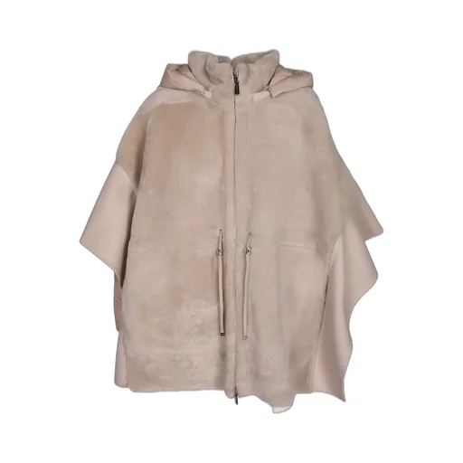 Moorer Shearling Hooded Jacket