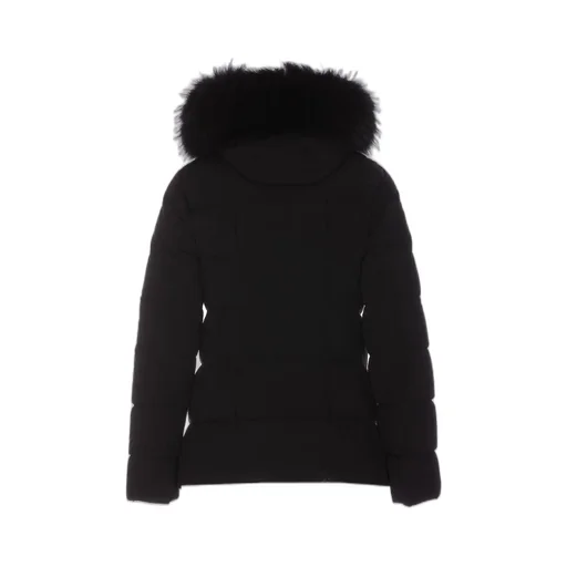 Moorer Kilie-Fur-Kn Hooded Zipped Puffer Jacket