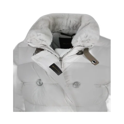 Moorer Longan High-Neck Double-Breasted Padded Coat