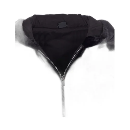 Moose Knuckles Logo Patch Faux Fur Jacket