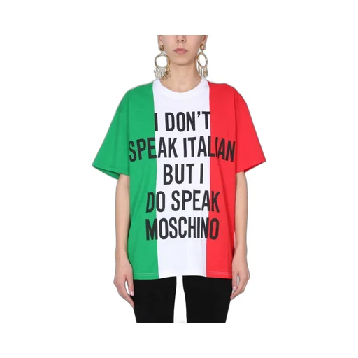 Moschino Italian Slogan Printed T-Shirt