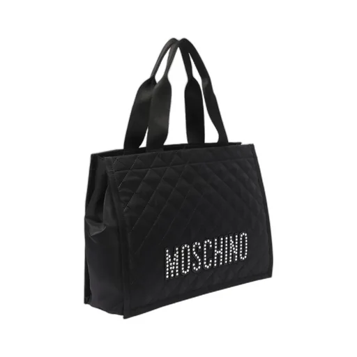 Moschino Logo Embellished Top Handle Bag