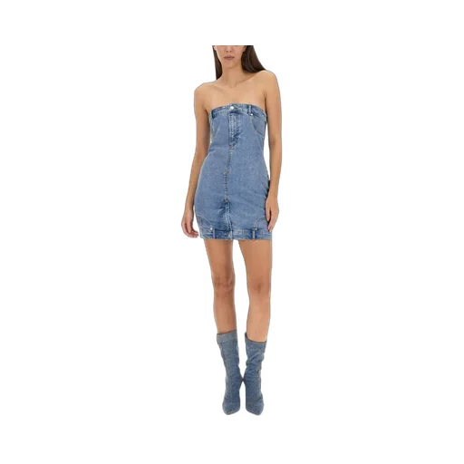 Moschino Jeans Off-Shoulder Denim Dress