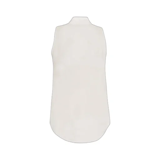 Moschino Sleeveless Pussy-Bow Buttoned Blouse