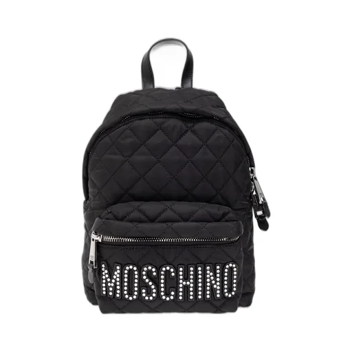 Moschino Logo-Embellished Zip-Up Quilted Backpack