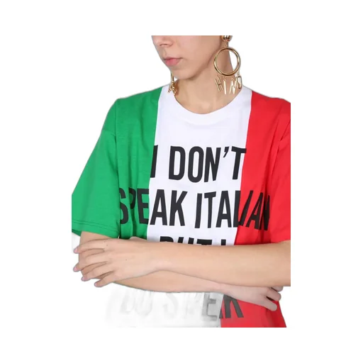 Moschino Italian Slogan Printed T-Shirt