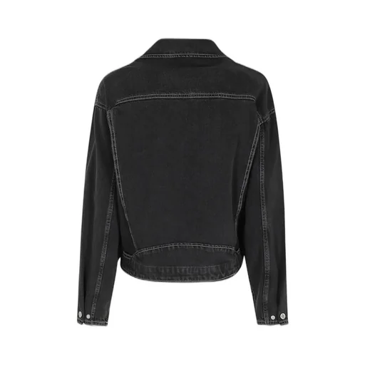 Moschino Jeans Zipped Belted Denim Biker Jacket