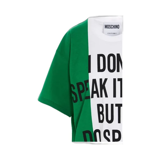 Moschino Italian Slogan Printed T-Shirt