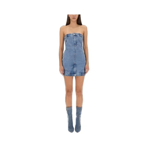 Moschino Jeans Off-Shoulder Denim Dress