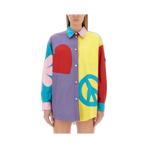 Moschino Jeans Allover Graphic Printed Long-Sleeved Shirt