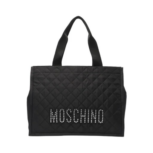 Moschino Logo Embellished Top Handle Bag