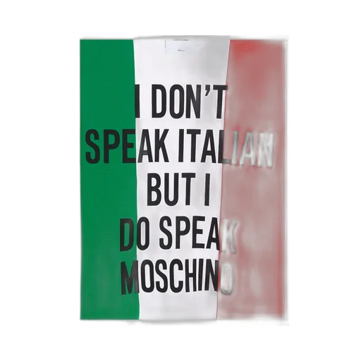 Moschino Italian Slogan Printed T-Shirt