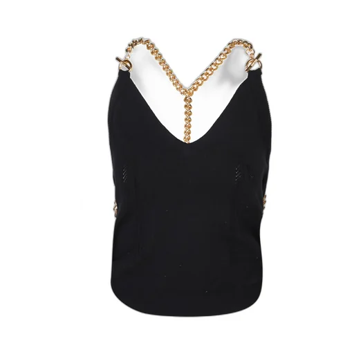 Moschino Open Back Chain Link Top