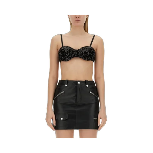 Moschino Jeans Sequined Cropped Top