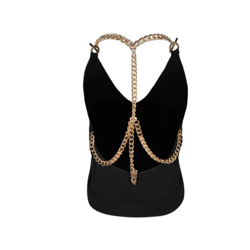 Moschino Open Back Chain Link Top