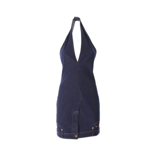 Moschino Jeans V-Neck Halterneck Mini Dress