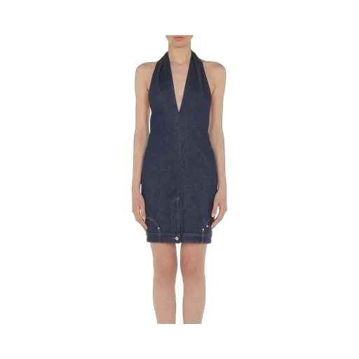Moschino Jeans V-Neck Halterneck Mini Dress