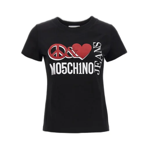 Moschino Jeans Logo Printed Crewneck T-Shirt
