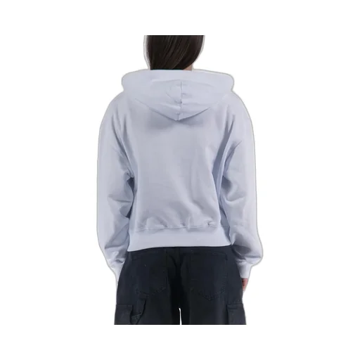 Moschino Jeans Logo Embroidered Drawstring Hoodie