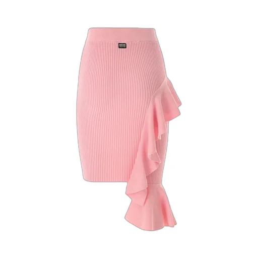 Moschino Jeans Ruffled Detail Knitted Midi Skirt