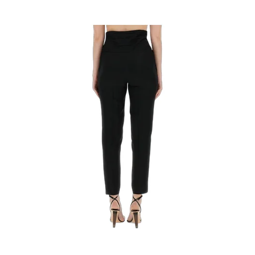 Moschino Heart Cut-Out Tapered-Leg Tailored Trousers
