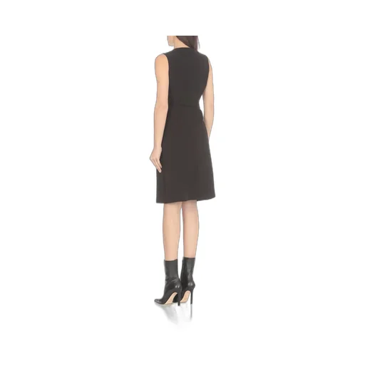 Moschino Jeans Gathered V-Neck Sleeveless Dress
