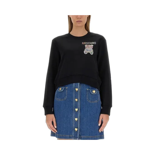 Moschino Teddy Bear Embellished Crewneck Sweatshirt