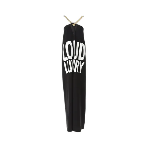 Moschino Loud Luruxy Printed Chain-Halterneck Maxi Dress