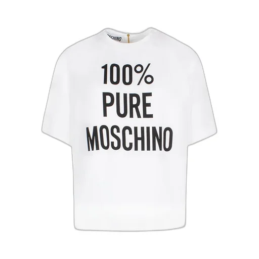 Moschino Slogan Printed Crewneck T-Shirt