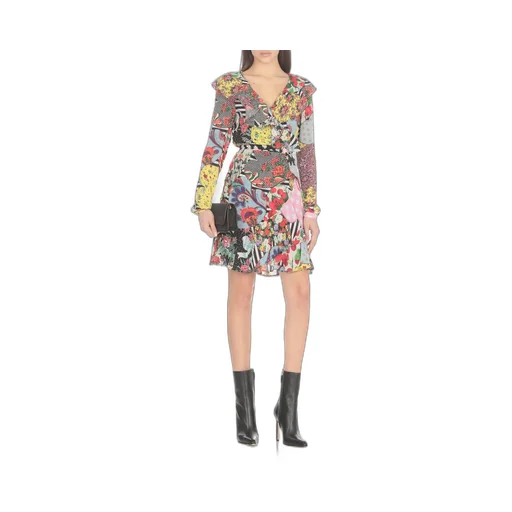 Moschino Jeans Floral-Printed Long-Sleeved Mini Dress