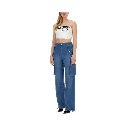 Moschino Jeans Logo Patch Cargo Jeans