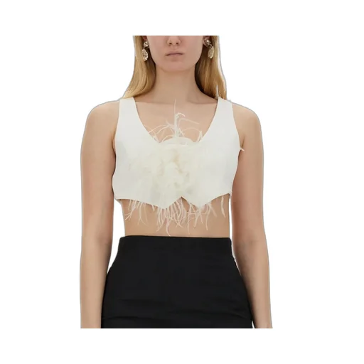 Moschino Floral-Brooch Asymmetric Waistcoat