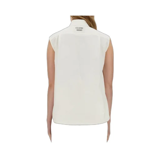 Moschino Pintuck Detailed Curved Hem Shirt