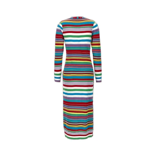Moschino Jeans Striped Knit Long Cardigan