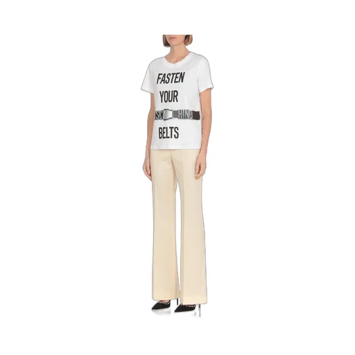 Moschino Fasten Your Belts Printed Crewneck T-Shirt